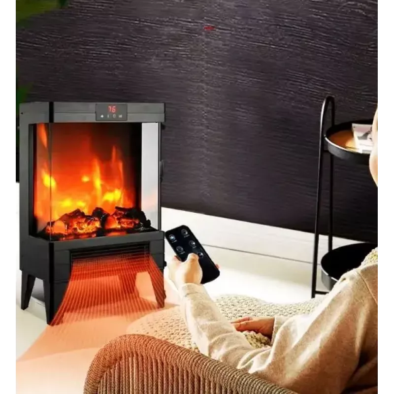 Radiador eléctrico Carruzzo Q20P radiador de aceite, 1800 W, 15–45 °C, carcasa de cristal, mando a distancia/app/control táctil, temporizador 1–12 h, montaje en pared o suelo, negro