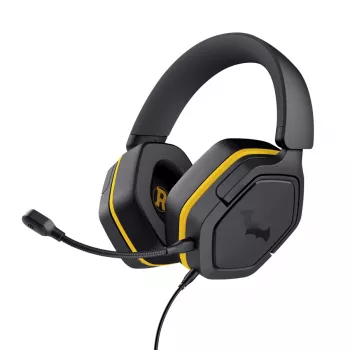 Auriculares gaming con cable TRUST 25784 con diadema, 20–20.000 Hz, cable de 1,2 m, negro/amarillo
