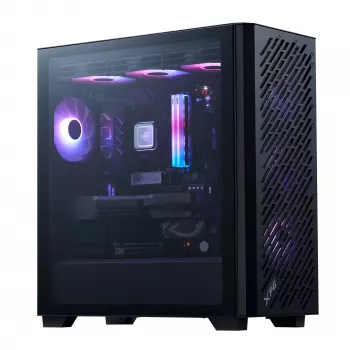 Caja XPG VALOR AIR PRO mid-tower, torre Midi, PC, negra, ATX, EATX, micro ATX, Mini-ATX, SPCC, cristal templado, multi