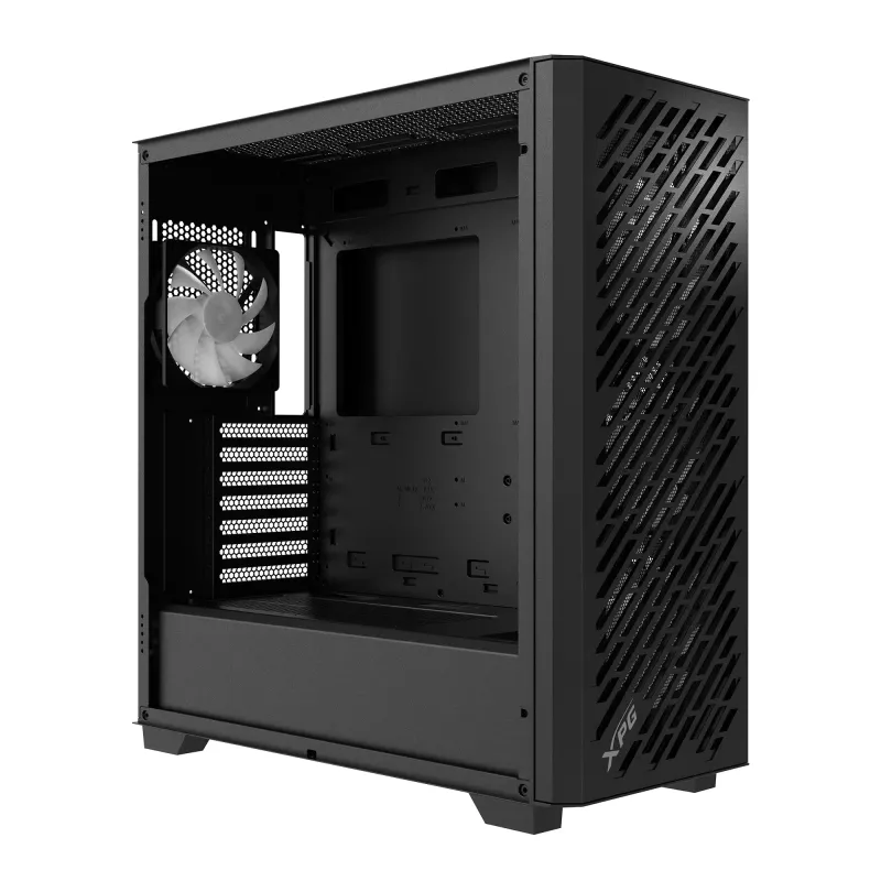 Caja XPG VALOR AIR PRO mid-tower, torre Midi, PC, negra, ATX, EATX, micro ATX, Mini-ATX, SPCC, cristal templado, multi