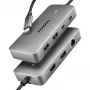 Axagon HMC-CUB83X2 Hub USB 10Gbps, 2x USB-A, USB-C, HDMI y DP 4K/144Hz, RJ-45, PD 100W