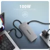 Axagon HMC-CUB83X2 Hub USB 10Gbps, 2x USB-A, USB-C, HDMI y DP 4K/144Hz, RJ-45, PD 100W