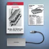 Axagon HMC-CUB83X2 Hub USB 10Gbps, 2x USB-A, USB-C, HDMI y DP 4K/144Hz, RJ-45, PD 100W