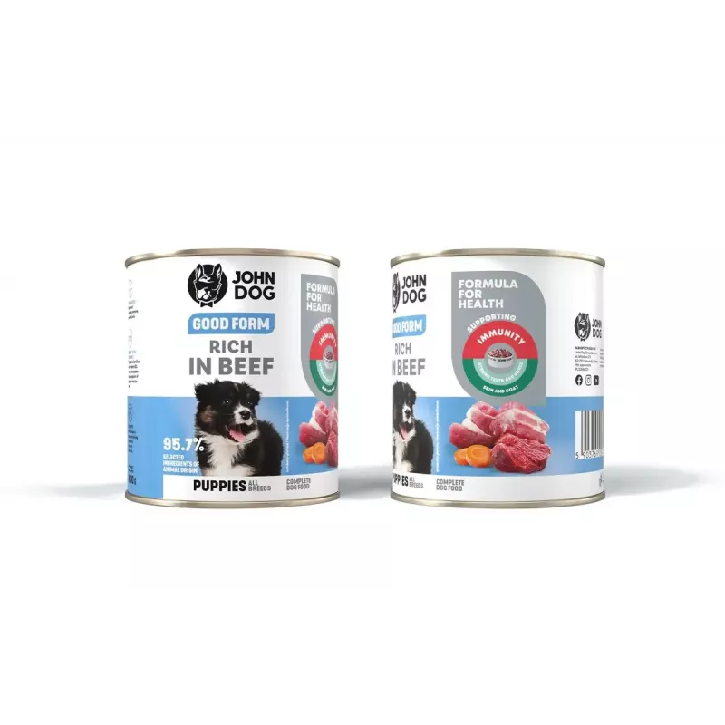 John Dog Good Form Puppy Beef alimento húmedo para cachorros 800 g