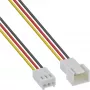 Alargador de cable de ventilador InLine 3 polos conector macho/hembra Molex longitud 1m