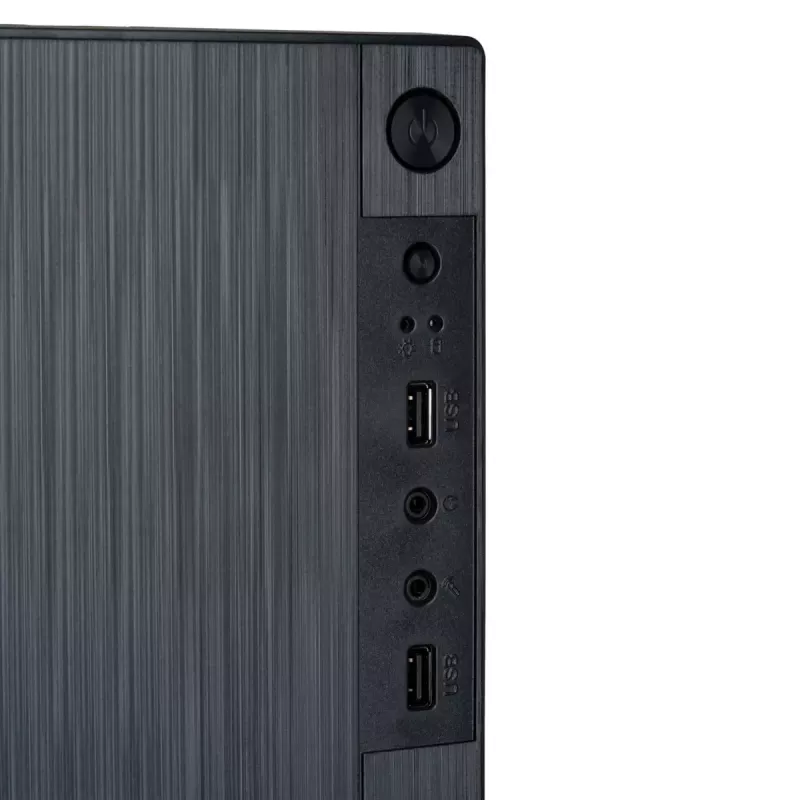 Caja de PC Akyga AK35BK Micro-ATX, Micro ATX / Flex ATX / Mini ITX, 2x USB 2.0, sin fuente de alimentación, negra