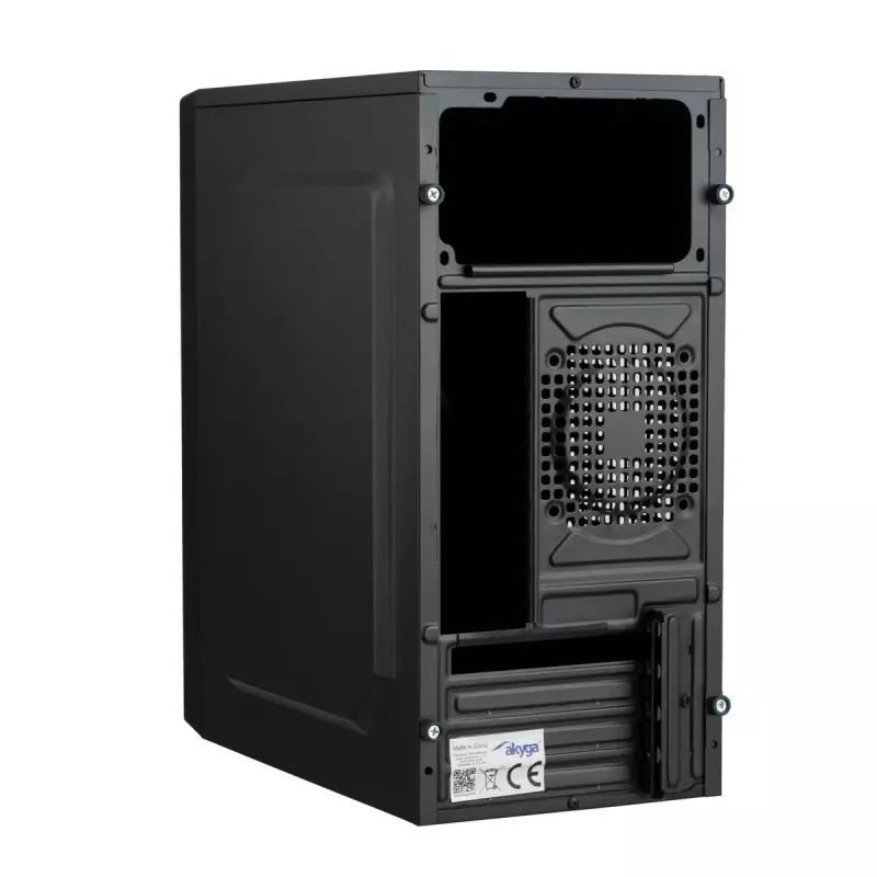 Caja de PC Akyga AK35BK Micro-ATX, Micro ATX / Flex ATX / Mini ITX, 2x USB 2.0, sin fuente de alimentación, negra