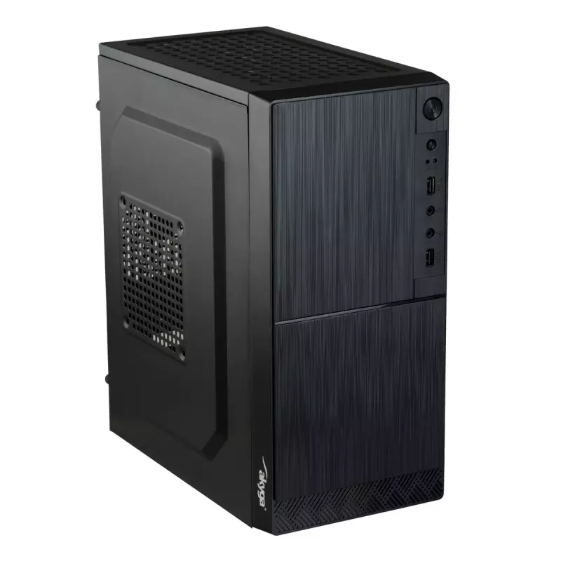 Caja de PC Akyga AK35BK Micro-ATX, Micro ATX / Flex ATX / Mini ITX, 2x USB 2.0, sin fuente de alimentación, negra