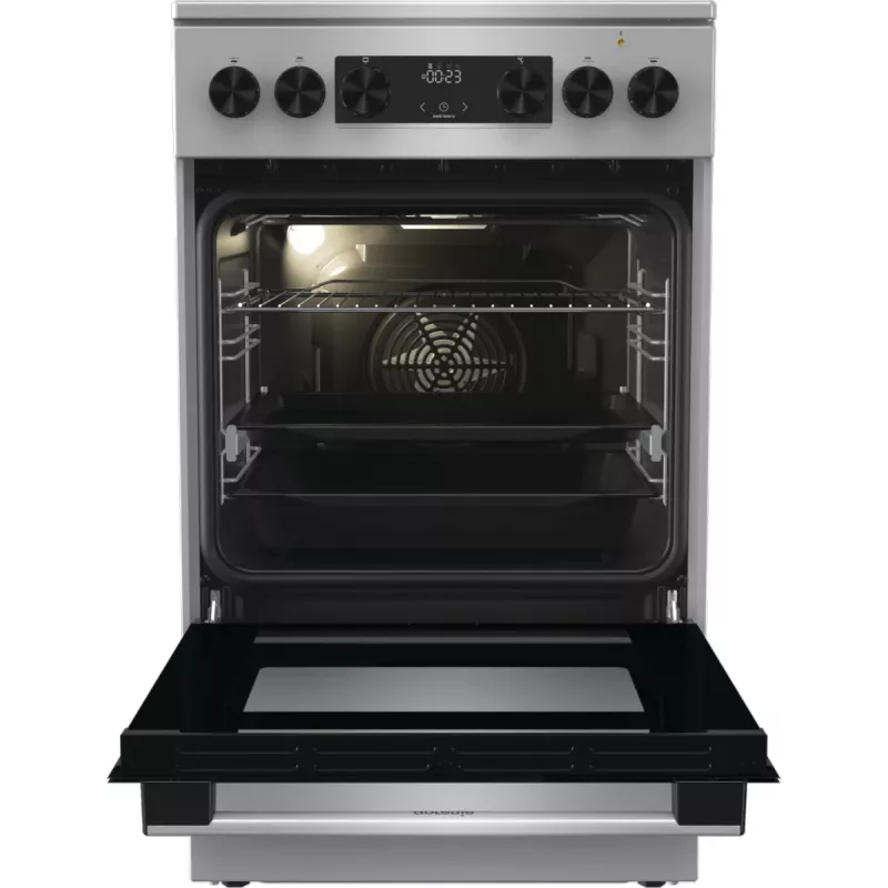 Gorenje GECS5C70XA cocina independiente eléctrica con placa vitrocerámica acero inoxidable