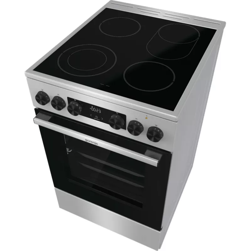 Gorenje GECS5C70XA cocina independiente eléctrica con placa vitrocerámica acero inoxidable