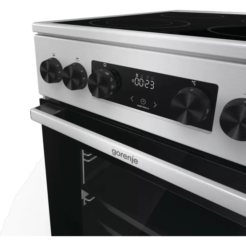 Gorenje GECS5C70XA cocina independiente eléctrica con placa vitrocerámica acero inoxidable