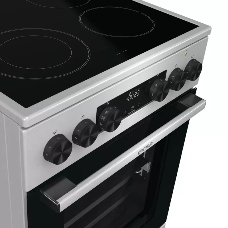 Gorenje GECS5C70XA cocina independiente eléctrica con placa vitrocerámica acero inoxidable
