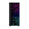 Caja de PC GEMBIRD Fornax 2500 torre Midi negra — compatibilidad ATX/ITX, cristal templado, RGB, 3x120 mm frontal, 2 bahías de 2,5 inch