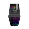 Caja de PC GEMBIRD Fornax 2500 torre Midi negra — compatibilidad ATX/ITX, cristal templado, RGB, 3x120 mm frontal, 2 bahías de 2,5 inch