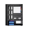 Caja de PC GEMBIRD Fornax 2500 torre Midi negra — compatibilidad ATX/ITX, cristal templado, RGB, 3x120 mm frontal, 2 bahías de 2,5 inch