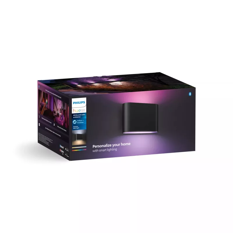 Lámpara de pared Philips Hue Dymera Negra LED Interior/Exterior 160 mm, 220–240V