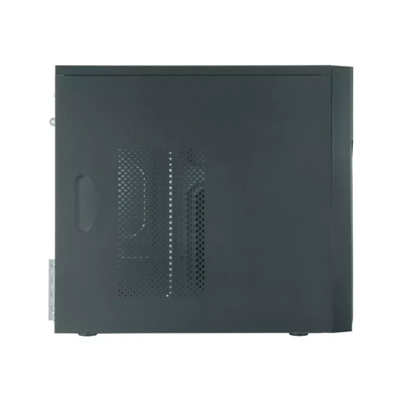 Caja de PC CHIEFTEC ATX Mini-Tower aluminio cepillado SECC negra — Micro ATX, 2 bahías de 3,5