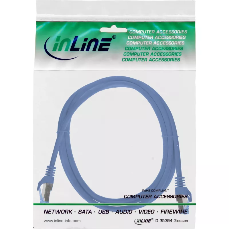 InLine 72603B cable de red azul 3 m Cat6a S/FTP (S-STP)