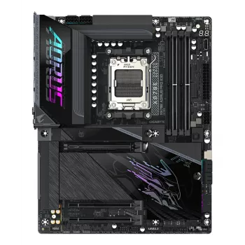 Placa base GIGABYTE X870E AORUS PRO X3D ATX – zócalo AMD AM5, 18+2+2 VRM, DDR5 hasta 9000 MHz (OC), 2×PCIe5 + 2×PCIe4, Wi‑Fi 7, 5GbE, USB4