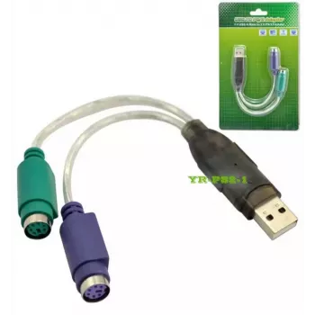 Microconnect USBA2PS2 cable PS/2 0,3 m 2x 6 pines Mini-DIN USB A gris