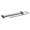 Dock/Hub USB-C Manhattan con lector de tarjetas y MST, conexiones (x7): Ethernet, HDMI (x2 4K@60Hz), USB-A (x3) y USB-C, con Power Delivery (PD) 100 W – requiere cargador USB-C externo (no incluido). Alimentado por USB (no requiere fuente de alimentación externa) cuando no se utiliza PD