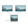 Dock/Hub USB-C Manhattan con lector de tarjetas y MST, conexiones (x7): Ethernet, HDMI (x2 4K@60Hz), USB-A (x3) y USB-C, con Power Delivery (PD) 100 W – requiere cargador USB-C externo (no incluido). Alimentado por USB (no requiere fuente de alimentación externa) cuando no se utiliza PD