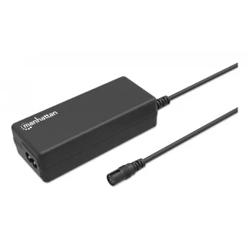 Fuente de alimentación universal para portátil/notebook Manhattan UE, 65 W, automática con 9 puntas de conector, compatible con la mayoría de portátiles, ideal como fuente de alimentación de repuesto, cable de red UE, compatible con, entre otros: Acer, Asus, Dell, Fujitsu, HP, Lenovo, Samsung, Toshiba y más