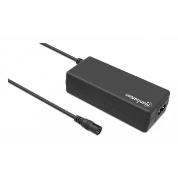 Fuente de alimentación universal para portátil/notebook Manhattan UE, 65 W, automática con 9 puntas de conector, compatible con la mayoría de portátiles, ideal como fuente de alimentación de repuesto, cable de red UE, compatible con, entre otros: Acer, Asus, Dell, Fujitsu, HP, Lenovo, Samsung, Toshiba y más