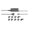 Fuente de alimentación universal para portátil/notebook Manhattan UE, 65 W, automática con 9 puntas de conector, compatible con la mayoría de portátiles, ideal como fuente de alimentación de repuesto, cable de red UE, compatible con, entre otros: Acer, Asus, Dell, Fujitsu, HP, Lenovo, Samsung, Toshiba y más