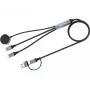 Cable de carga de viaje 3 en 1 Sandberg 100W, 1,2 m, USB A/USB C, negro