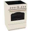 Cocina Gorenje GECS6B70CLI independiente con placa vitrocerámica beige