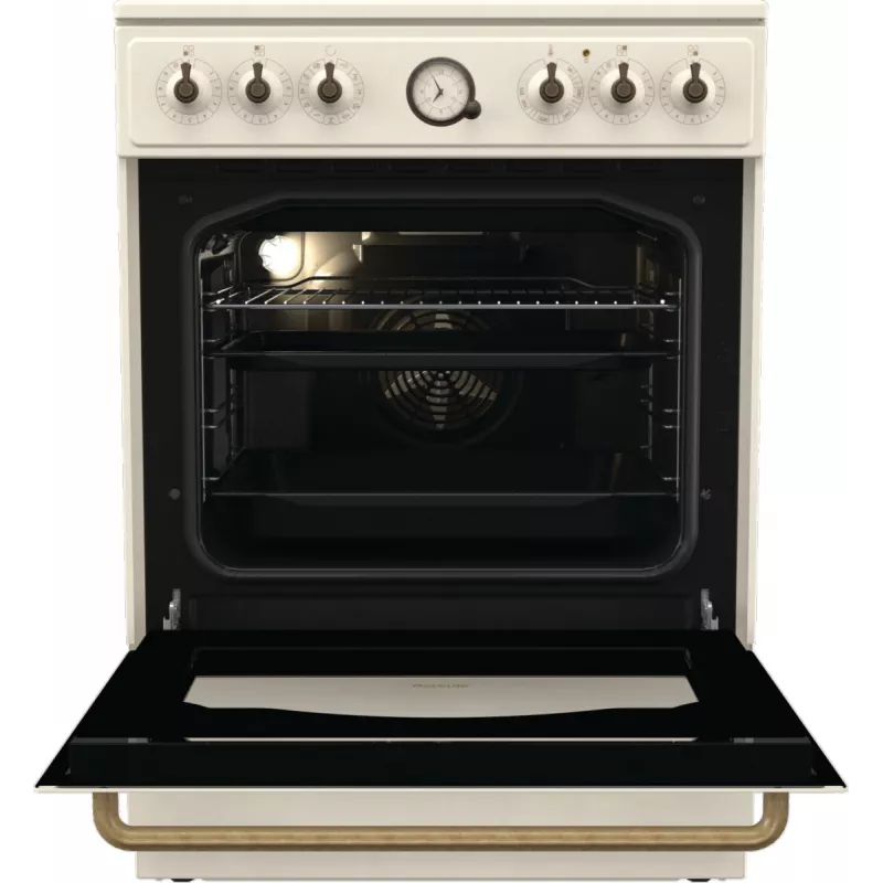 Cocina Gorenje GECS6B70CLI independiente con placa vitrocerámica beige