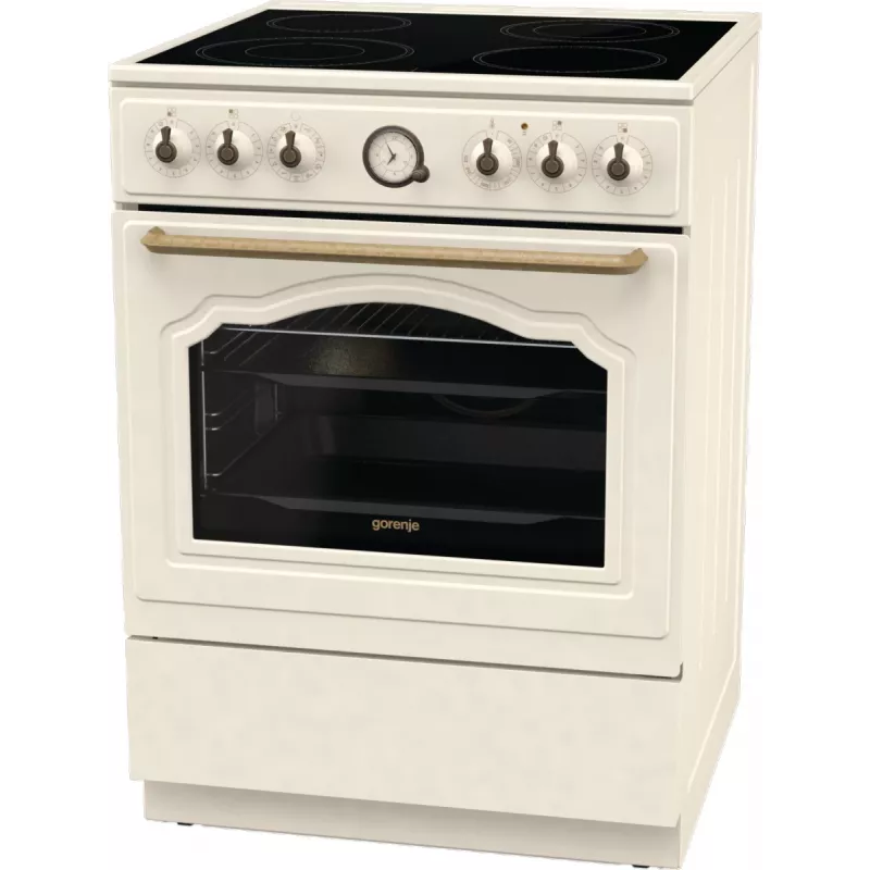 Cocina Gorenje GECS6B70CLI independiente con placa vitrocerámica beige