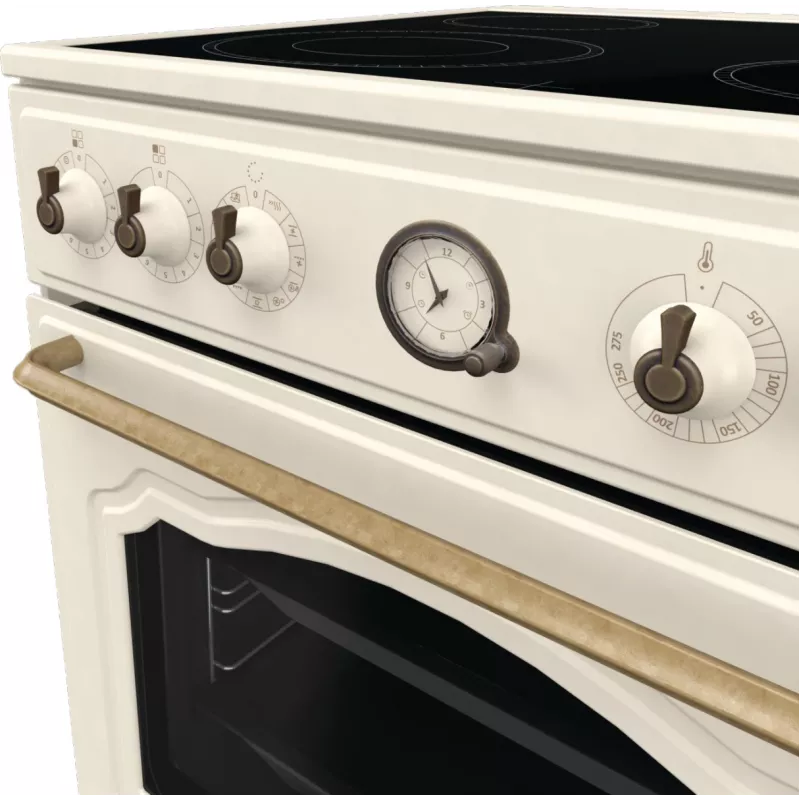 Cocina Gorenje GECS6B70CLI independiente con placa vitrocerámica beige