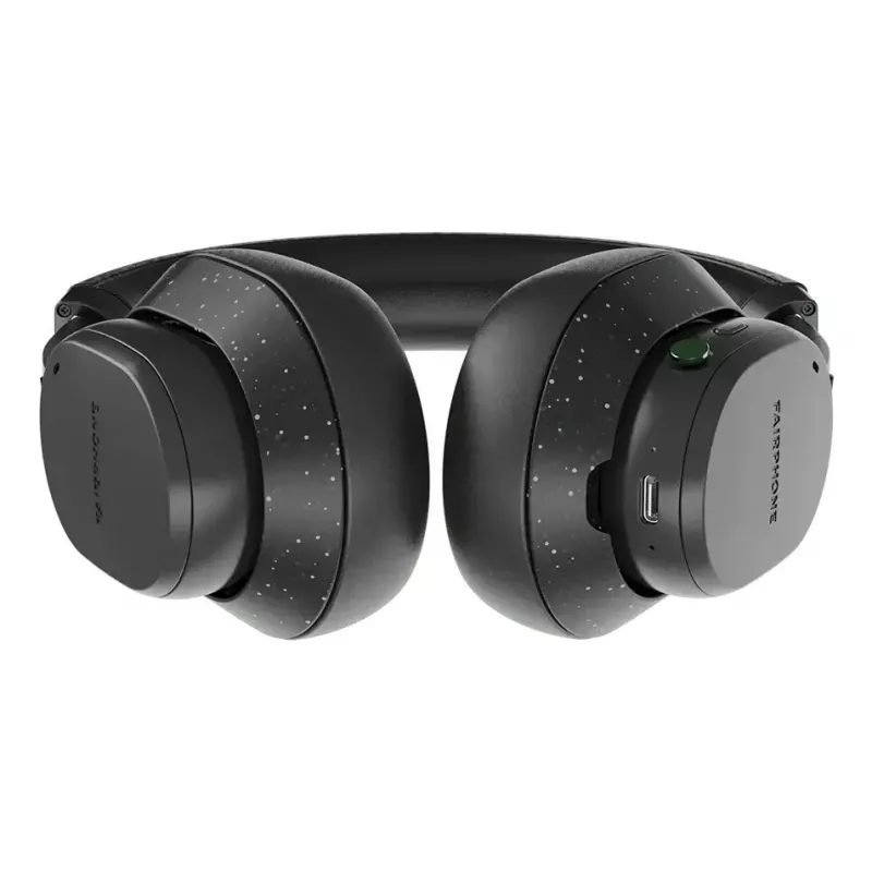 Auriculares inalámbricos Fairphone Fairbuds XL — Bluetooth, USB-C, 20–20.000 Hz, 10 m de alcance, negros, 330 g
