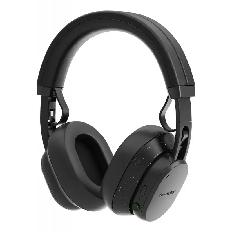 Auriculares inalámbricos Fairphone Fairbuds XL — Bluetooth, USB-C, 20–20.000 Hz, 10 m de alcance, negros, 330 g