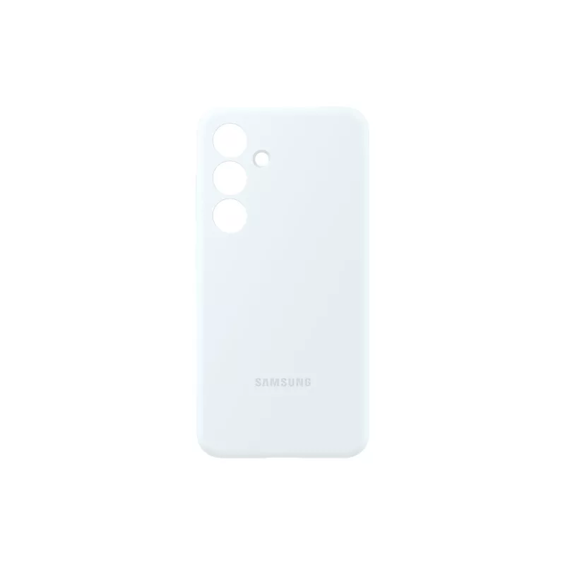 Funda de silicona para smartphone Samsung Galaxy S24 – blanca, para pantallas de 6,2