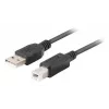 Cable USB 2.0 LANBERG CA-USBA-15CU-0030-BK, USB A a USB B, 3 m, negro