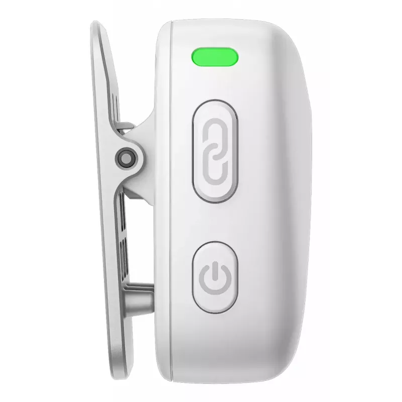 Transmisor de micrófono bodypack inalámbrico DJI CP.RN.00000430.01 — 100–20000 Hz, pila de 3,87 V, hasta 11,5 h, blanco, 26,1×26,6×16 mm