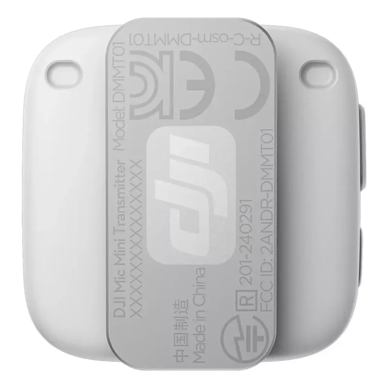 Transmisor de micrófono bodypack inalámbrico DJI CP.RN.00000430.01 — 100–20000 Hz, pila de 3,87 V, hasta 11,5 h, blanco, 26,1×26,6×16 mm