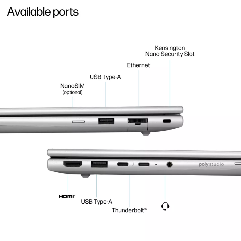 Portátil HP EliteBook 6 G1i AI Intel Core Ultra 5 225U 35,6 cm (14 pulgadas) WUXGA 24 GB DDR5-SDRAM Wi-Fi 7 (802.11be) Windows 11 Pro AI PC plateado