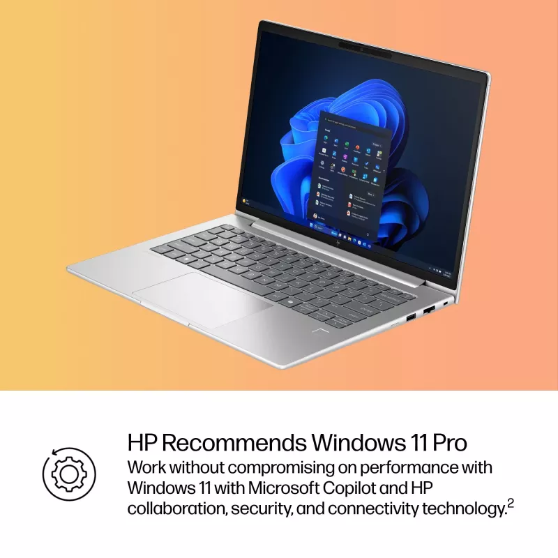Portátil HP EliteBook 6 G1i AI Intel Core Ultra 5 225U 35,6 cm (14 pulgadas) WUXGA 24 GB DDR5-SDRAM Wi-Fi 7 (802.11be) Windows 11 Pro AI PC plateado
