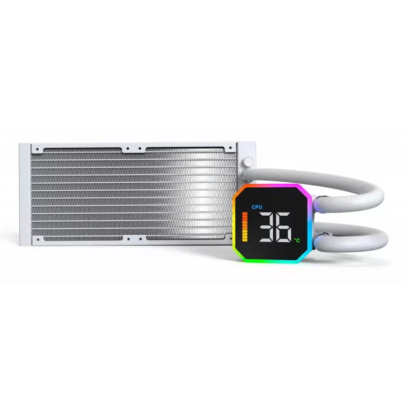 Montech HyperFlow Digital 240 refrigeración líquida todo en uno para procesador 12 cm blanco 1 ud.