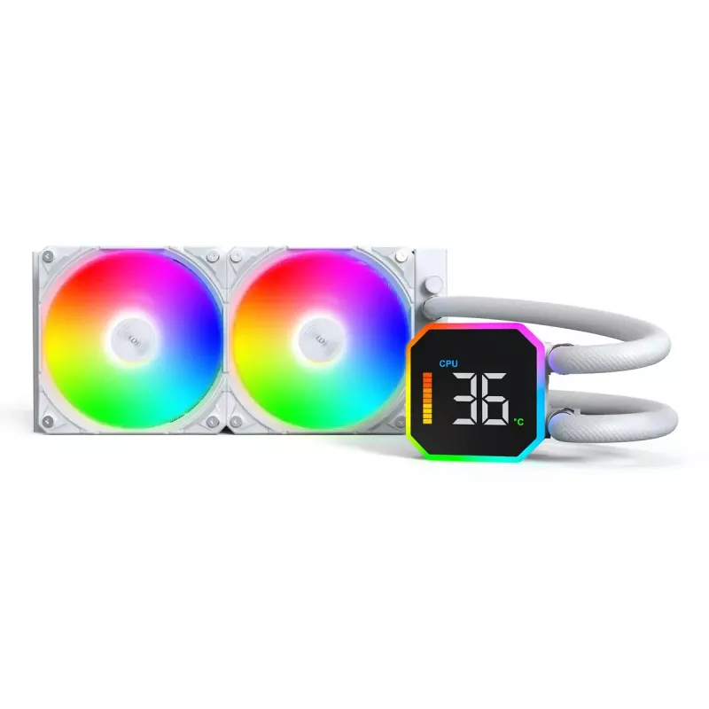 Montech HyperFlow Digital 240 refrigeración líquida todo en uno para procesador 12 cm blanco 1 ud.