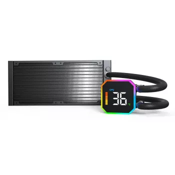 Montech HyperFlow Digital 240 refrigeración líquida todo en uno para procesador 12 cm negro 1 ud.