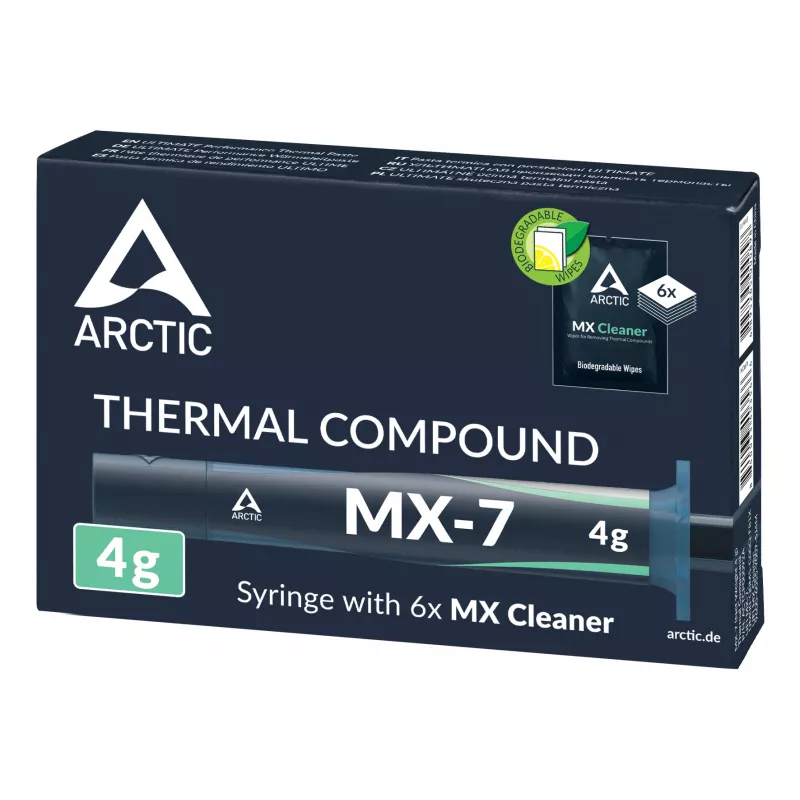 Pasta térmica Arctic MX-7 pasta para disipador, material térmico de alto rendimiento