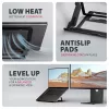 Soporte para portátil de aluminio Axagon STND-LAB tamaño 10 inch–17,3 inch. Altura y ángulo ajustables en ocho posiciones. Versión negra.