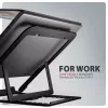 Soporte para portátil de aluminio Axagon STND-LAB tamaño 10 inch–17,3 inch. Altura y ángulo ajustables en ocho posiciones. Versión negra.