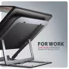 Soporte de aluminio Axagon STND-LAG para portátiles de 10 inch–17,3 inch. Ocho alturas y ángulos de inclinación ajustables. Acabado gris.