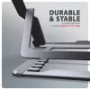Soporte de aluminio Axagon STND-LAG para portátiles de 10 inch–17,3 inch. Ocho alturas y ángulos de inclinación ajustables. Acabado gris.